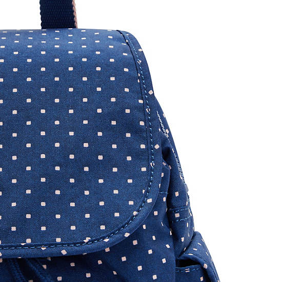 Kipling City Pack Mini Printed Backpack Hátizsák Kék | HU 2022RV